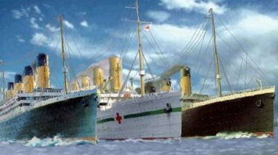 THE 3 SISTER SHIPS ON CHRISTMAS HAPPY HOLIDAYS.