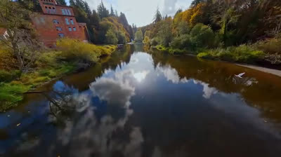 Drone over Tumwater Falls Olympia